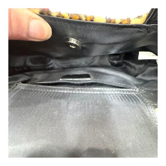 Kate Spade Leopard Print & Black Tote Bag Shoulder Hand Bag Purse Medium RARE - Picture 3 of 10